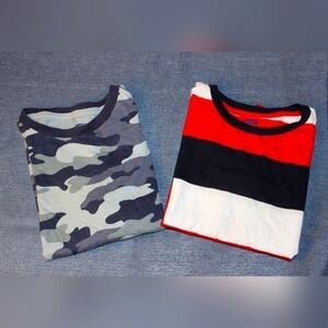 OLD Navy Boys Short Sleeves Tshirt Camouflage and Stripes Bundle